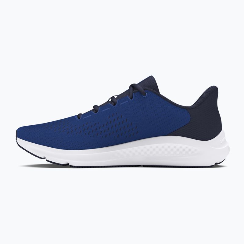 Herren Laufschuhe Under Armour Charged Pursuit 3 Big Logo tech blue/midnight navy/white 10