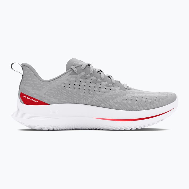 Under Armour Velociti 4 halo grau/racer rot/weiß Herren Laufschuhe 3
