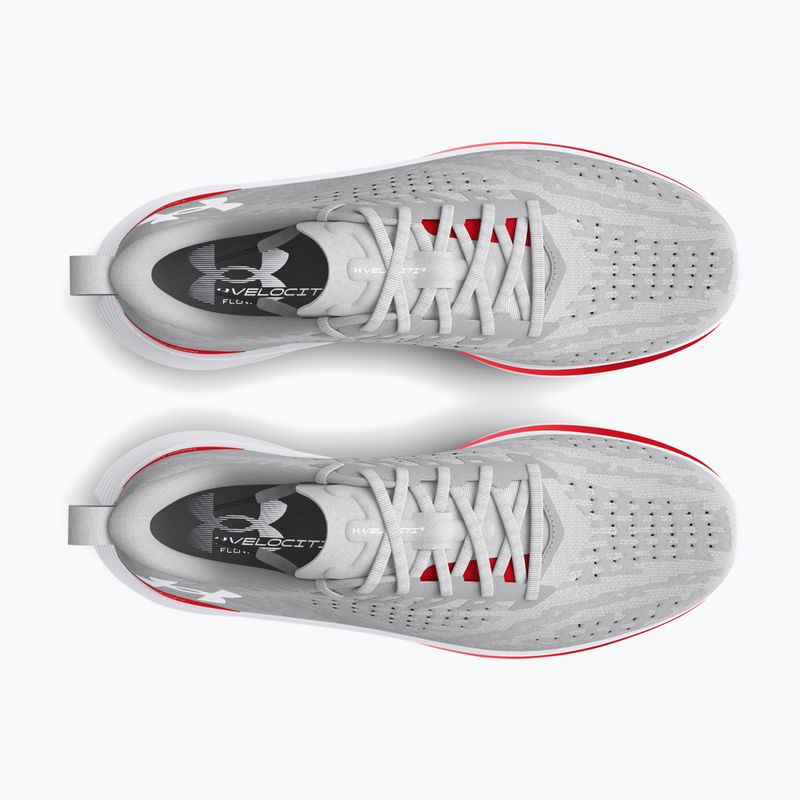 Under Armour Velociti 4 halo grau/racer rot/weiß Herren Laufschuhe 4