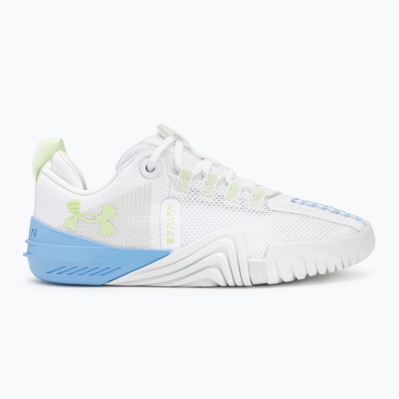 Under Armour Damen Trainingsschuhe TriBase Reign 6 weiß/horizon blau/morph grün 2