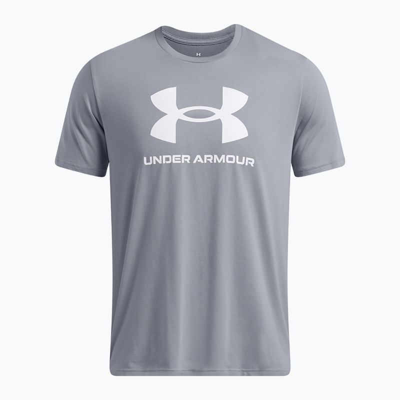 Herren Under Armour Sportstyle Logo Update T-Shirt Stahl/Weiß