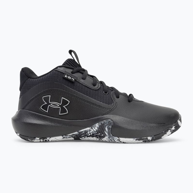 Under Armour Lockdown 7 Basketball Schuhe schwarz/schwarz/metallic silber 2