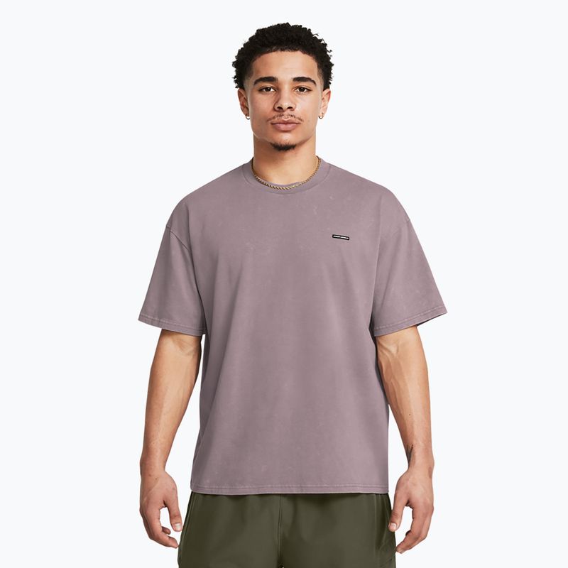 Shirt Herren Under Armour HW OS Logo Wash tetra gray/white