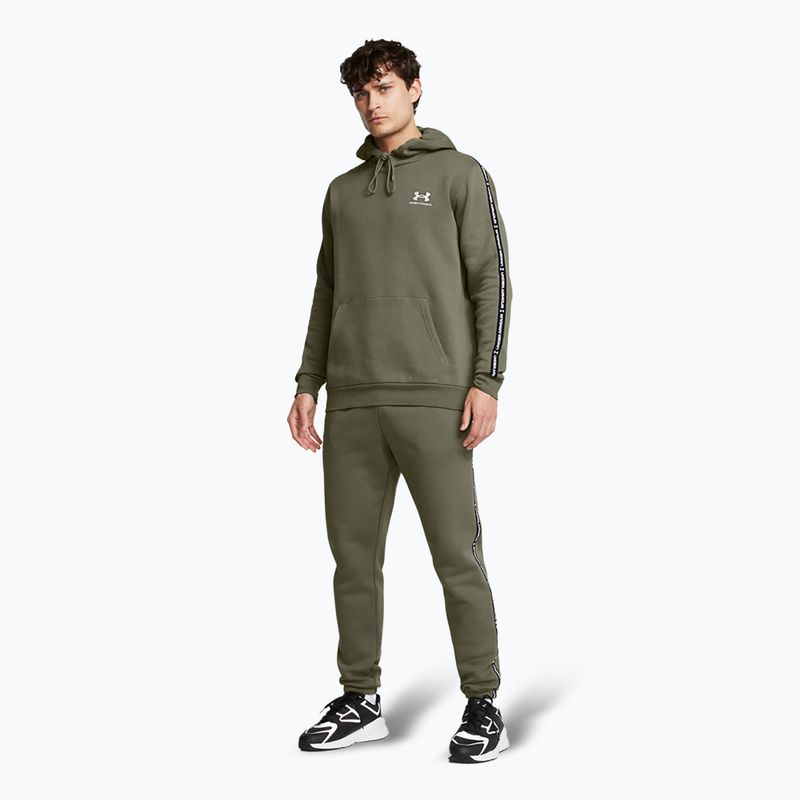 Sweatshrit Hoodie Herren Under Armour Icon Fleece HD marine green/white 2