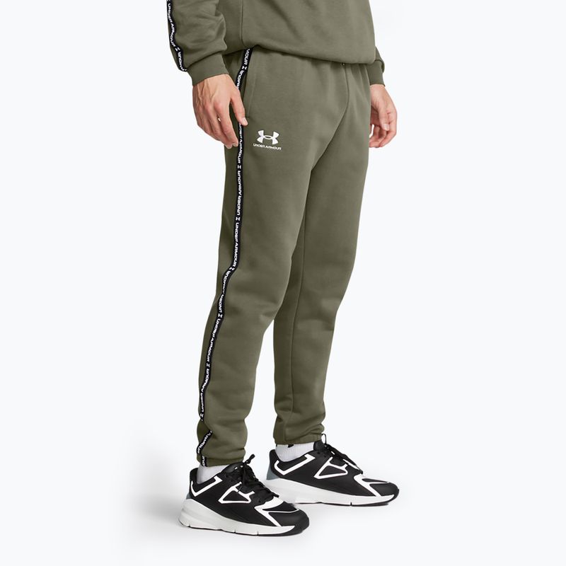 Herren Under Armour Icon Fleece Jgr marine grün/weiß Hose