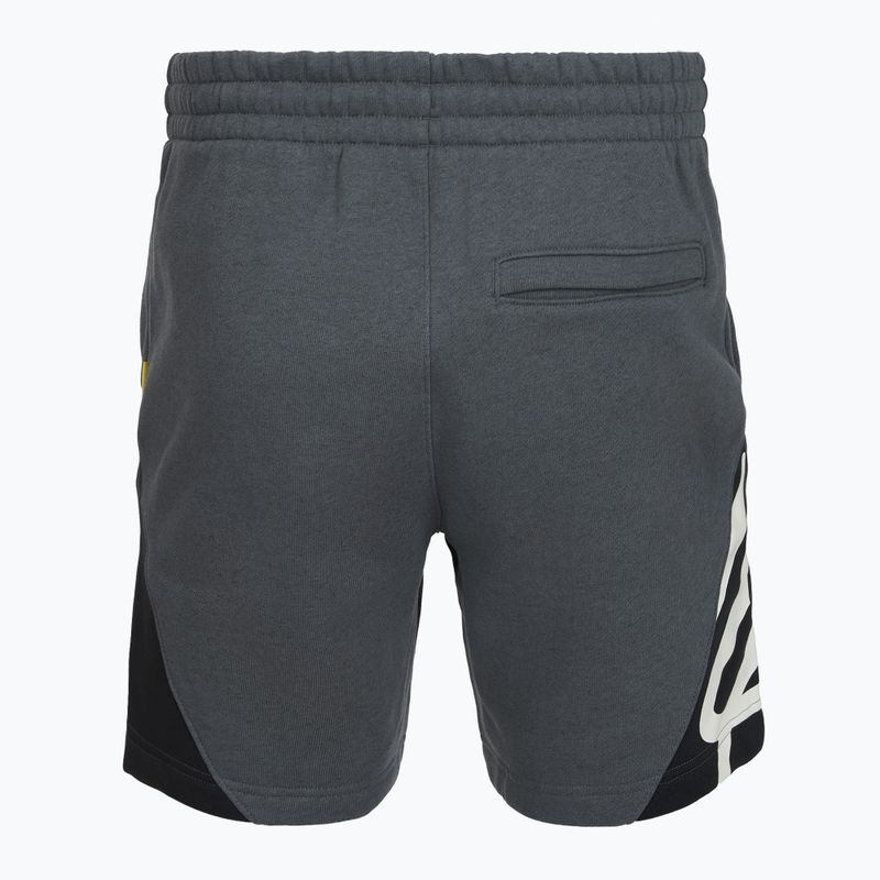 Männer unter Rüstung Curry Splash Fleece-Shorts castlerock voll heather/schwarz/weiß Ton 2