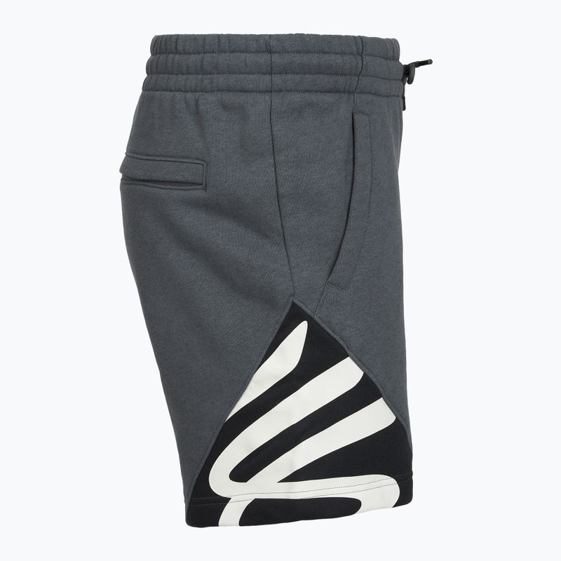 Männer unter Rüstung Curry Splash Fleece-Shorts castlerock voll heather/schwarz/weiß Ton 3