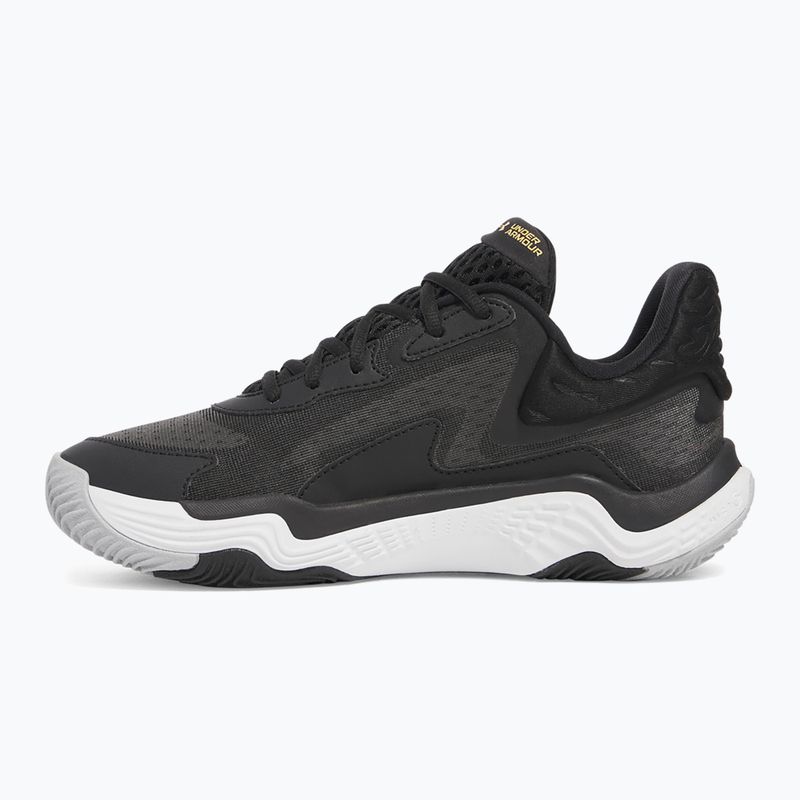 Under Armour Spawn 7 Basketball Schuhe schwarz/metallic gold/schwarz 9