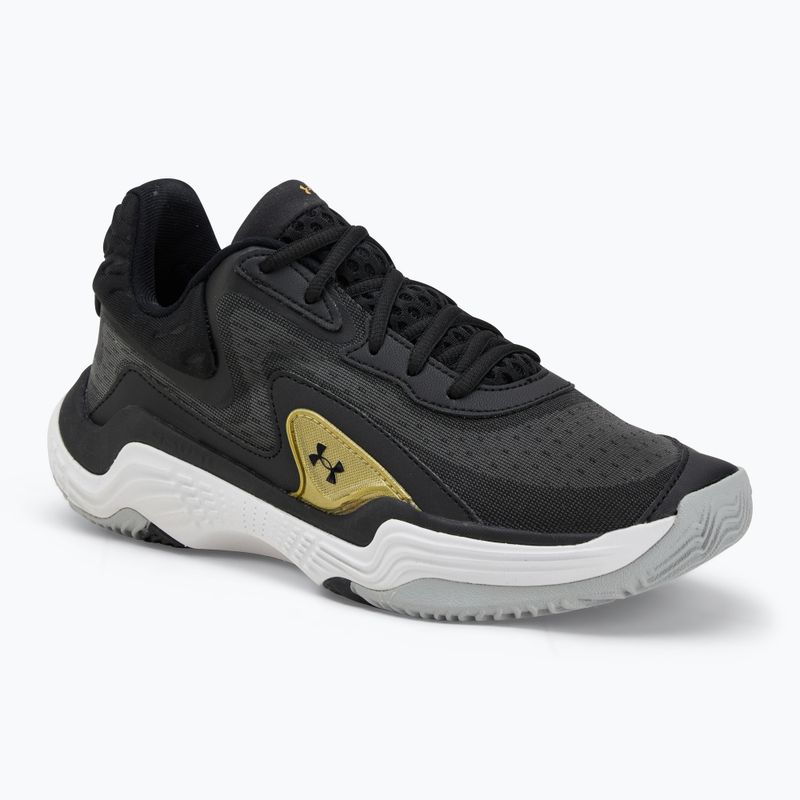 Under Armour Spawn 7 Basketball Schuhe schwarz/metallic gold/schwarz