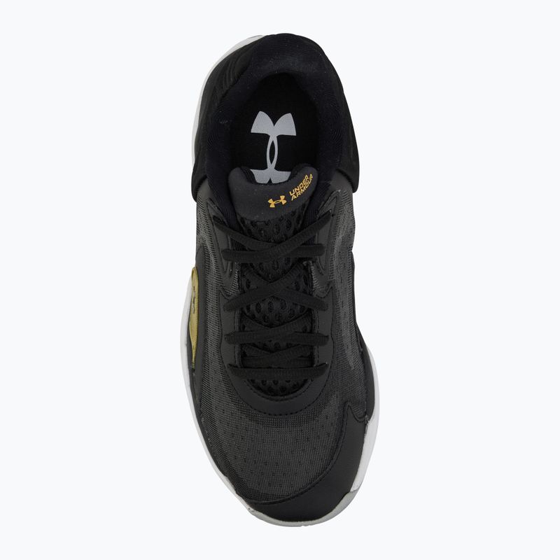 Under Armour Spawn 7 Basketball Schuhe schwarz/metallic gold/schwarz 5