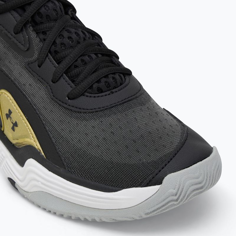 Under Armour Spawn 7 Basketball Schuhe schwarz/metallic gold/schwarz 7