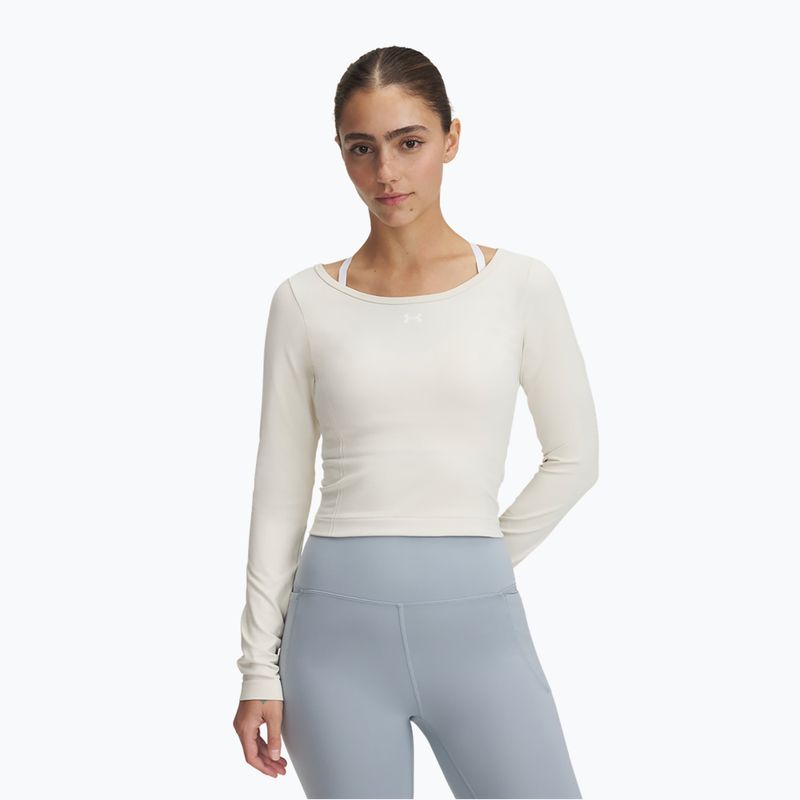 Damen Trainings-Longsleeve Under Armour Train Seamless stone/white