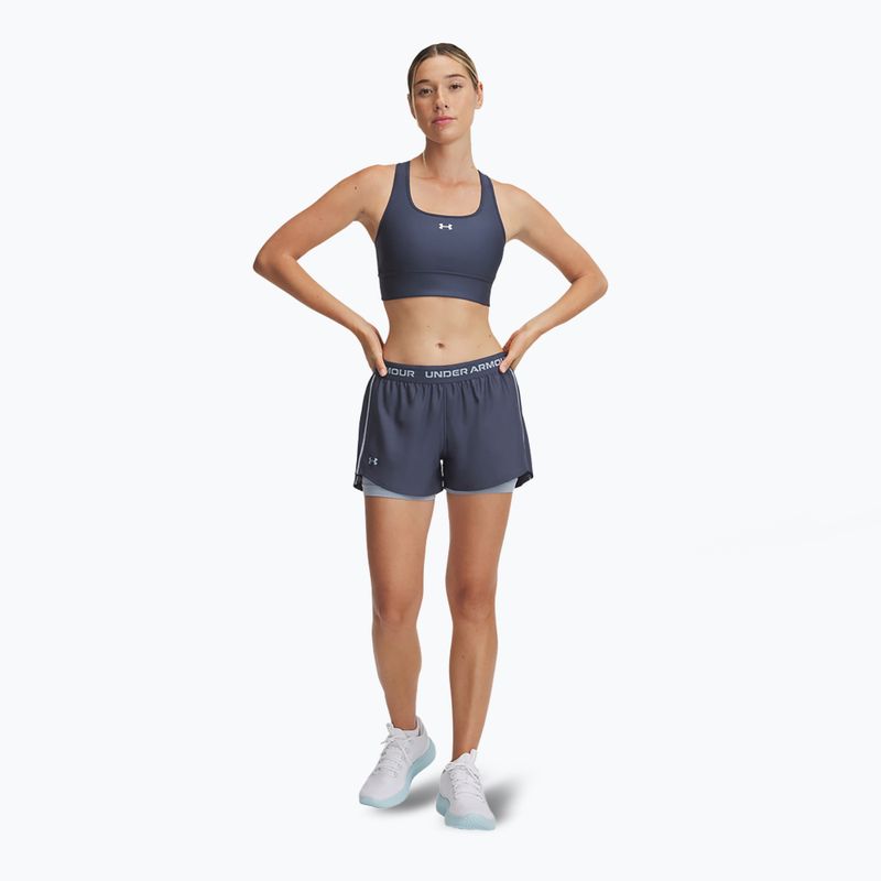 Trainingsshorts Damen Under Armour Tech Play Up 2in1 downpour gray / harbor blue / harbor blue 2