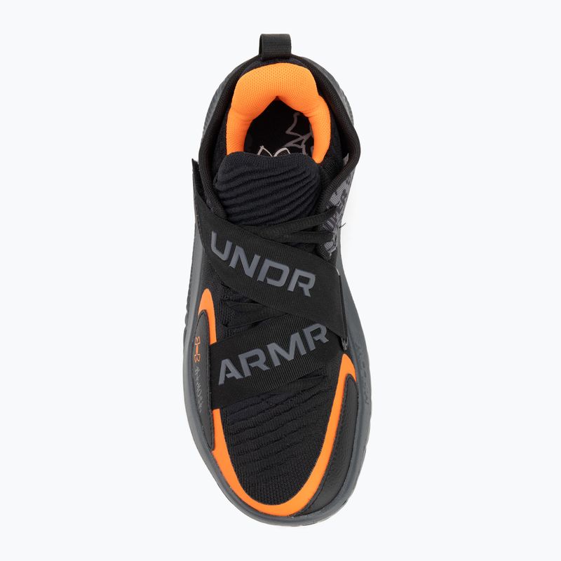 Under Armour Flow Futr X 4 UAA Basketball Schuhe schwarz/Castlerock/Blaze Orange 5