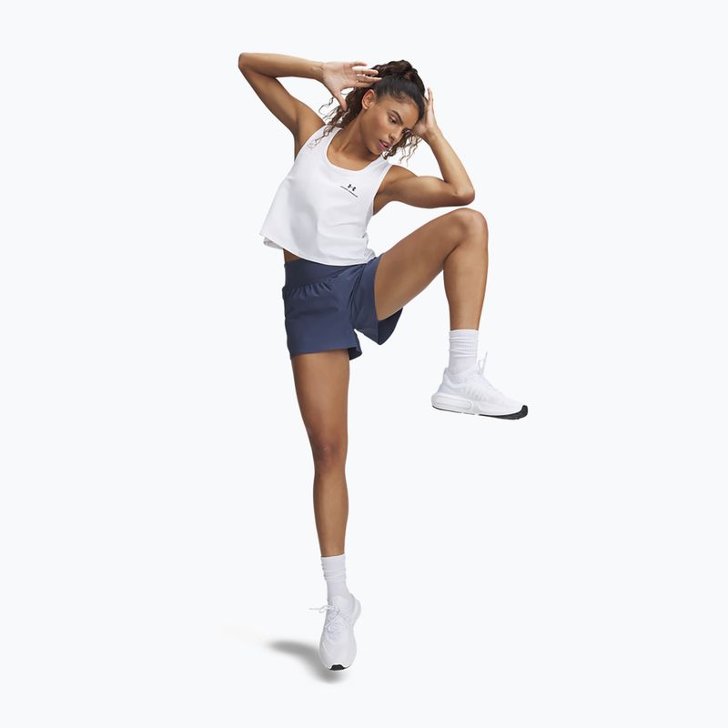 Damen Shorts Under Armour Flex Woven 2in1 downpour grey / downpour grey 2