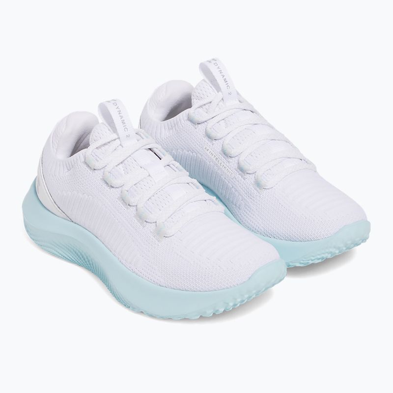 Trainingsschuhe Damen Under Armour Dynamic 2 white/stream/metallic silver 3