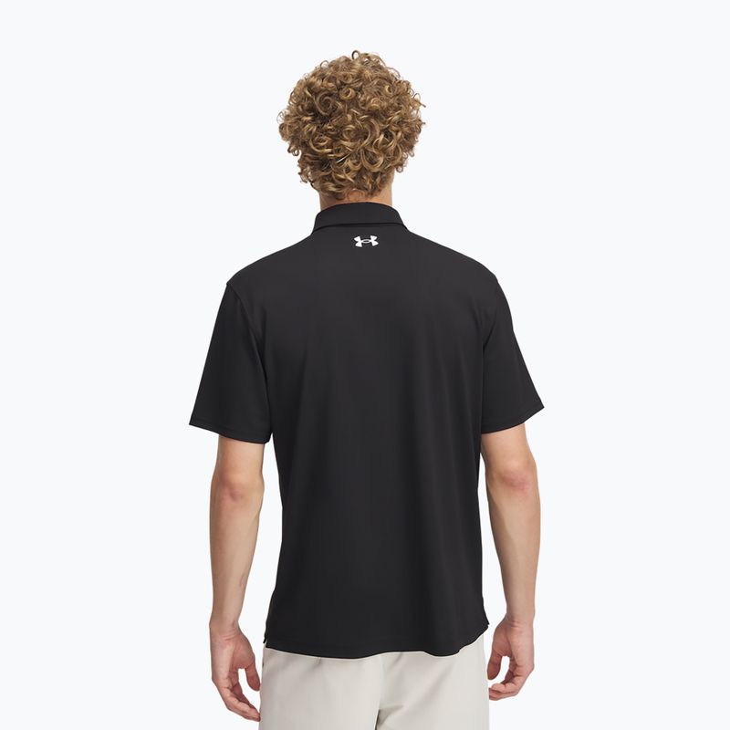 Poloshirt Herren Under Armour Tee To Green Pique Polo black/white 2