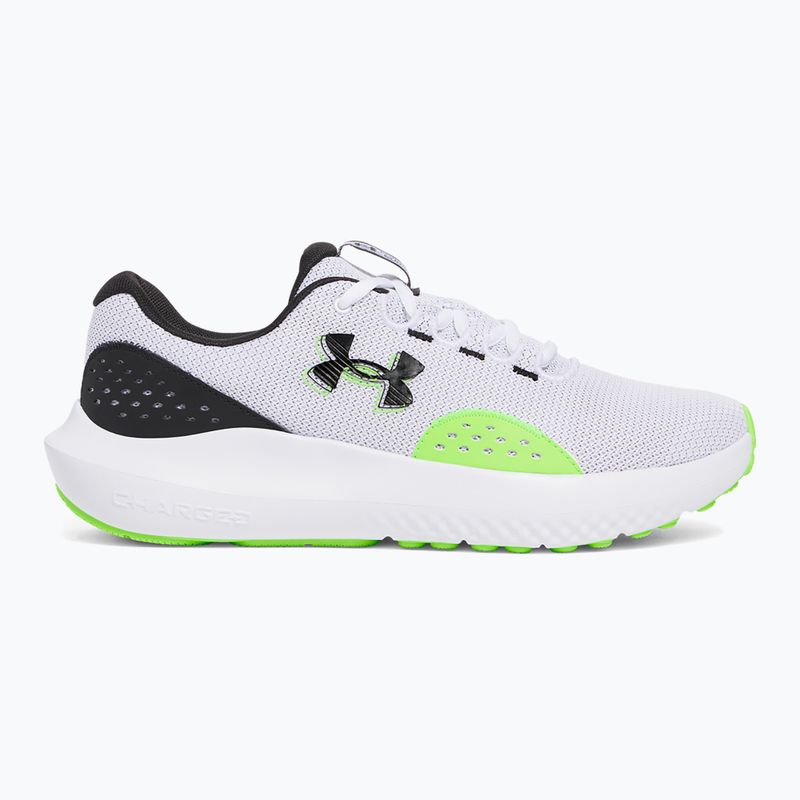 Under Armour Charged Surge 4 weiß/hyper grün/schwarz Herren Laufschuhe