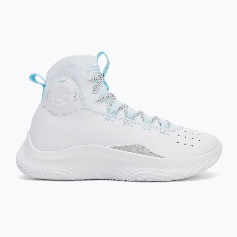 Under Armour CURRY 4 FLOTRO Basketball Schuhe weiß/stream/metallic silber 2