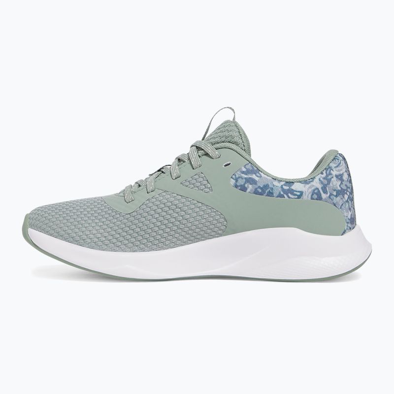 Trainingsschuhe Damen Under Armour Charged Aurora 2+ silica green/white/metallic silica 9