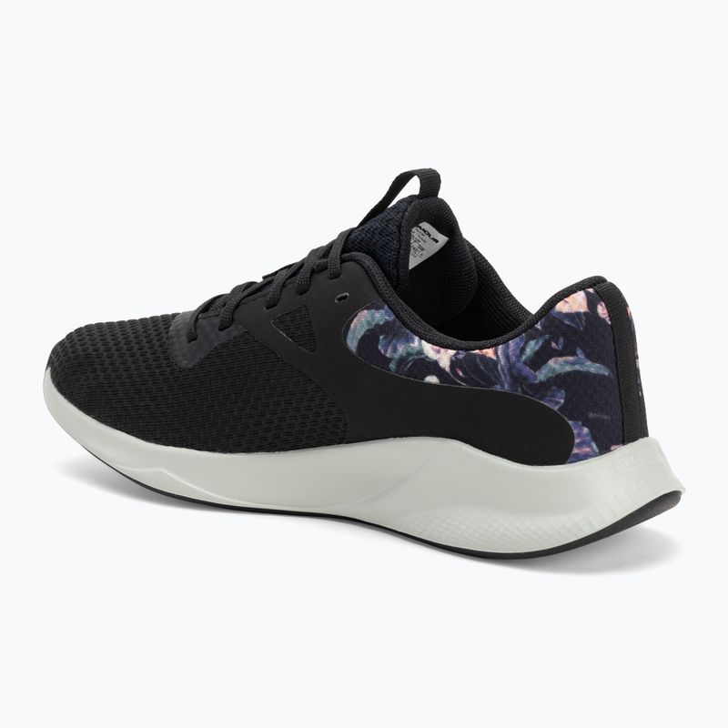 Trainingsschuhe Damen Under Armour Charged Aurora 2+ black/hydro green/metallic warm silver 3