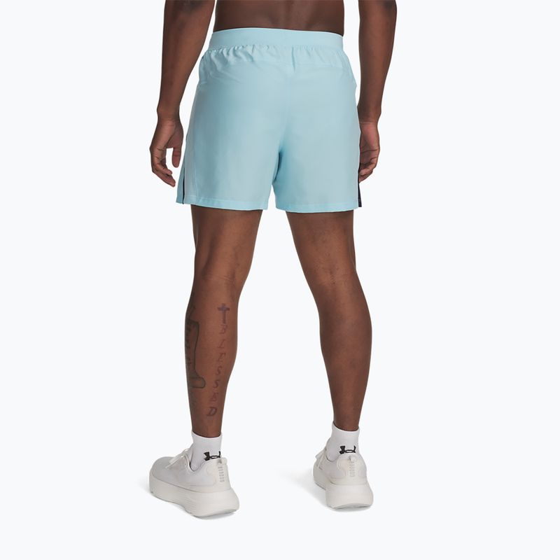 Laufshorts Herren Under Armour Launch 5" stream / midnight navy / reflective 3