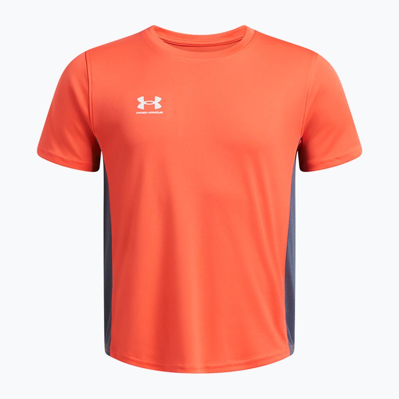 Fußball Shirt Kinder Under Armour Challenger Train fire/downpour gray/white