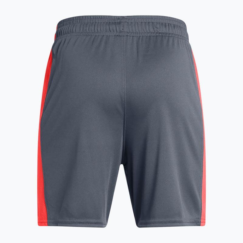 Fußballshorts Kinder Under Armour Challenger Knit downpour gray / fire / white 2