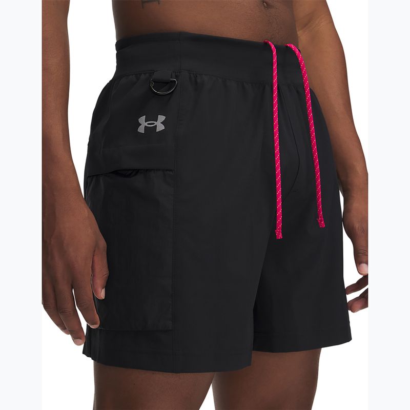 Laufshorts Herren Under Armour Trail Run 5" black / reflective 4