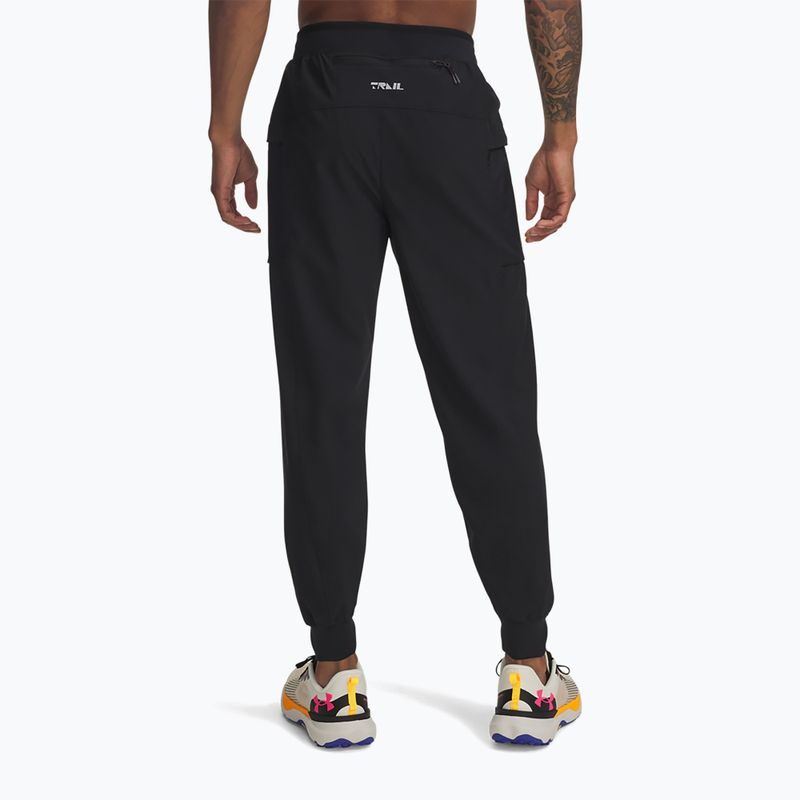 Laufhose Herren Under Armour Trail Run black / reflective 3