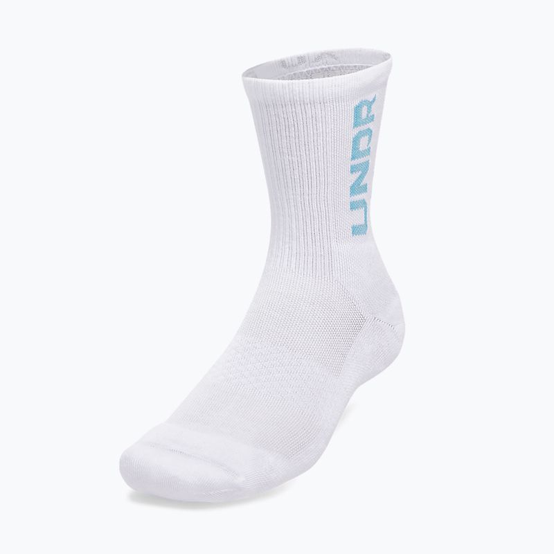 Under Armour 3-Maker Mid Crew Socken 3 Paar weiß/weiß/ether blau 2