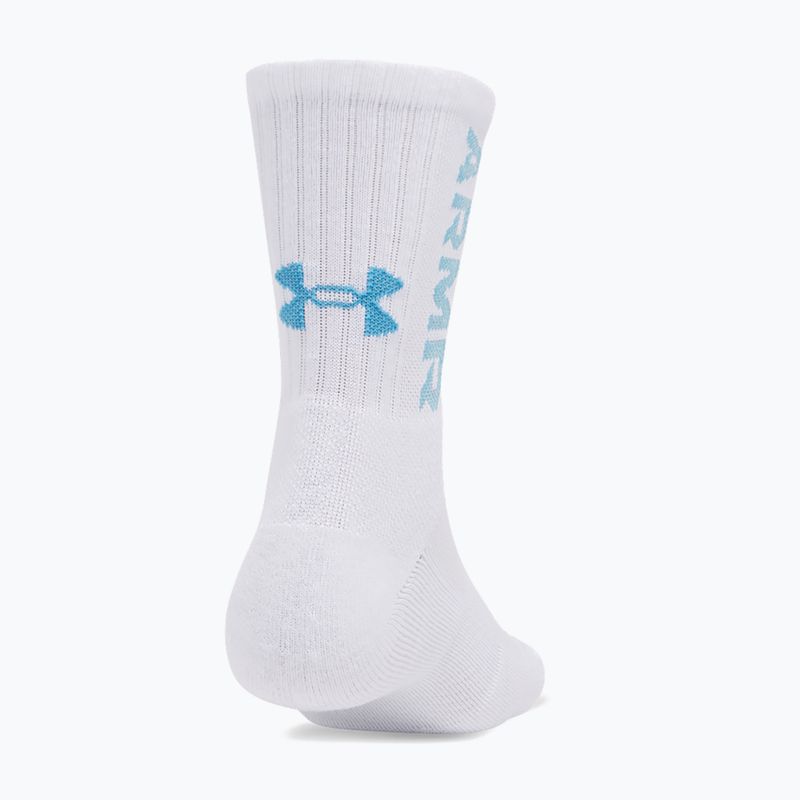 Under Armour 3-Maker Mid Crew Socken 3 Paar weiß/weiß/ether blau 3