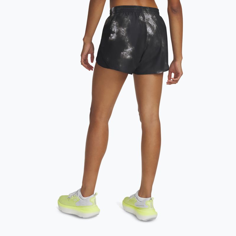 Laufshorts Damen Under Armour Fly By 3" Printed black / reflective 3