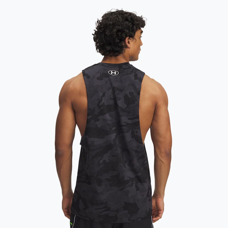 Männer unter Armour Projekt Rock Camo Tank anthrazit/schwarz/hyper grünes T-shirt 2