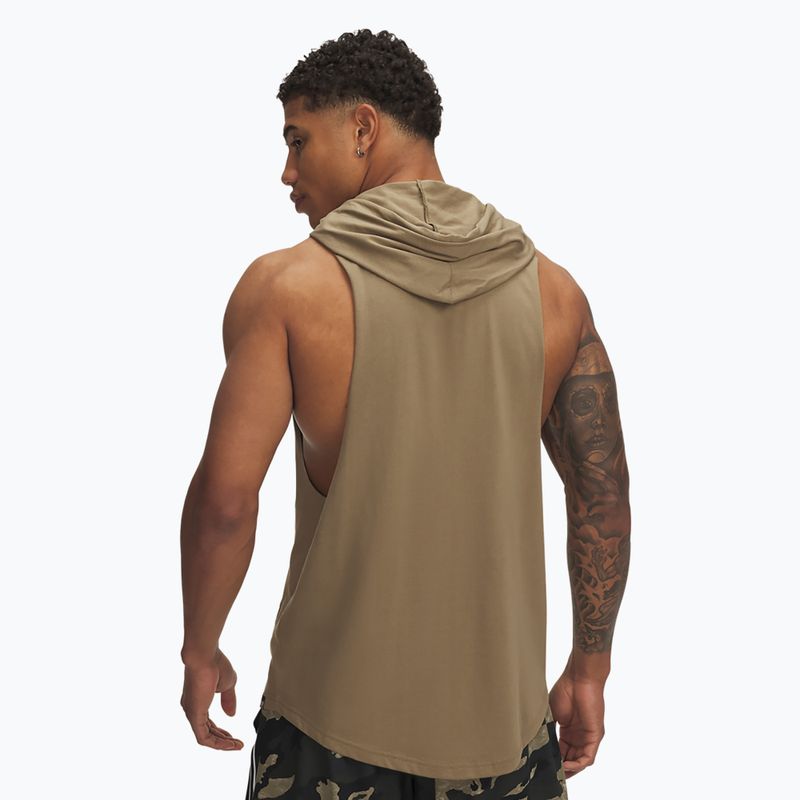 Hoodie Sweatshirt Herren Under Armour Project Rock Wire SL bayou / white clay 2