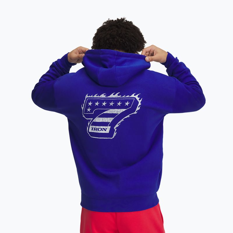 Herrenpullover Under Armour Project Rock Icon Fleece FZ royal/black/black 3