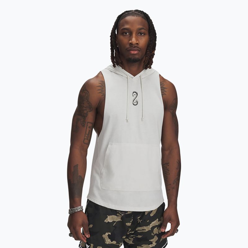Hoodie Sweatshirt Herren Under Armour Project Rock Snake SL white clay / black / white