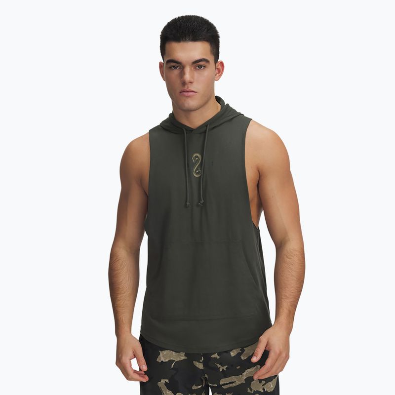 Hoodie Sweatshirt Herren Under Armour Project Rock Snake SL baroque green / bayou / white