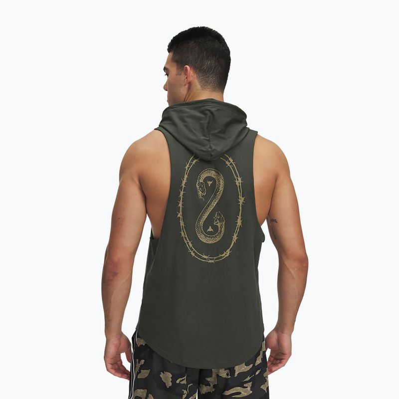 Hoodie Sweatshirt Herren Under Armour Project Rock Snake SL baroque green / bayou / white 2