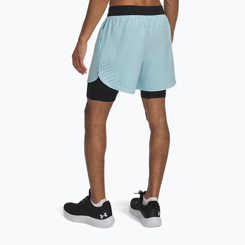Herren-Shorts Under Armour Peak Woven 2in1 stream/black 3