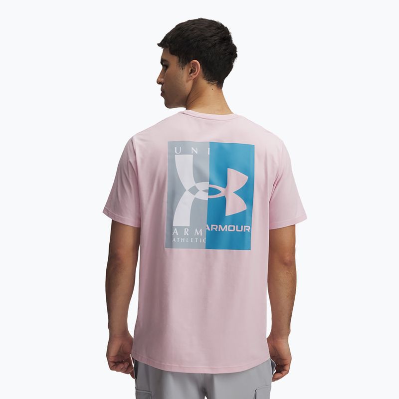 Shirt Herren Under Armour 60/40S Evol Logo prime pink/ether blue/white 2
