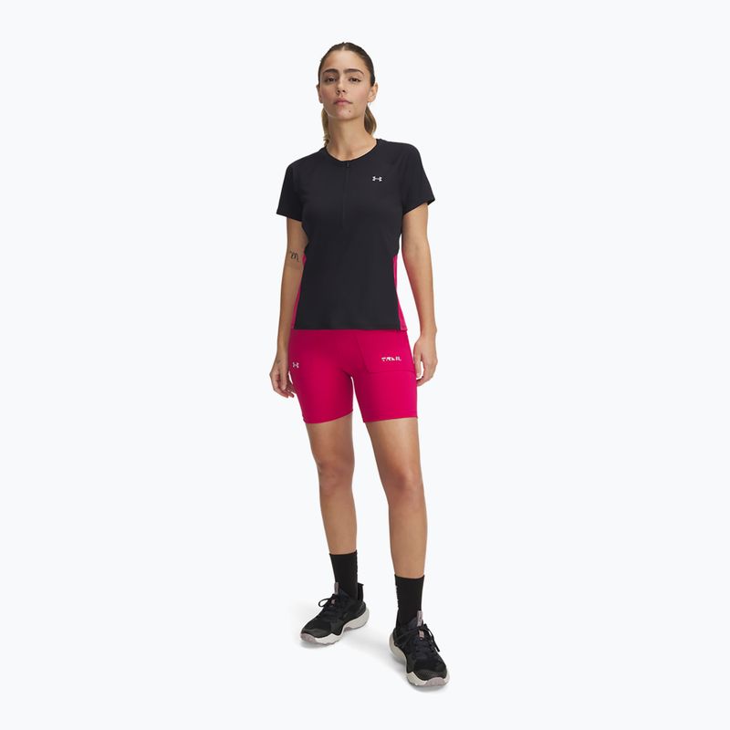 Damen-Shorts Under Armour Trail Run Fitted shaded fuchsia/black 6