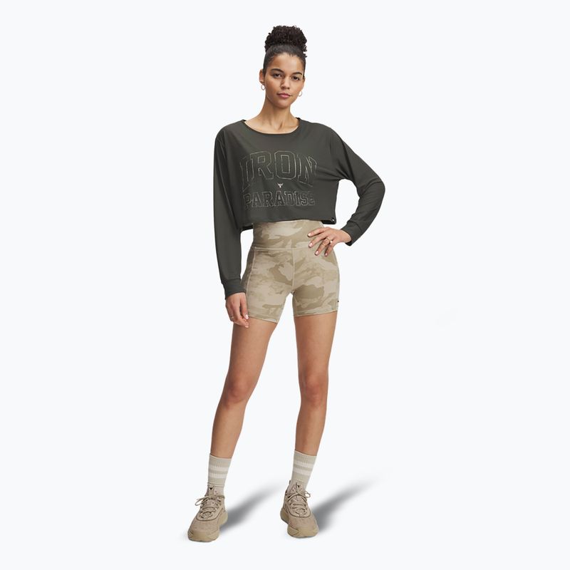 Women's Under Armour Project Rock IP Barockgrün/Stadtkhaki/Stadtkhaki Longsleeve 2