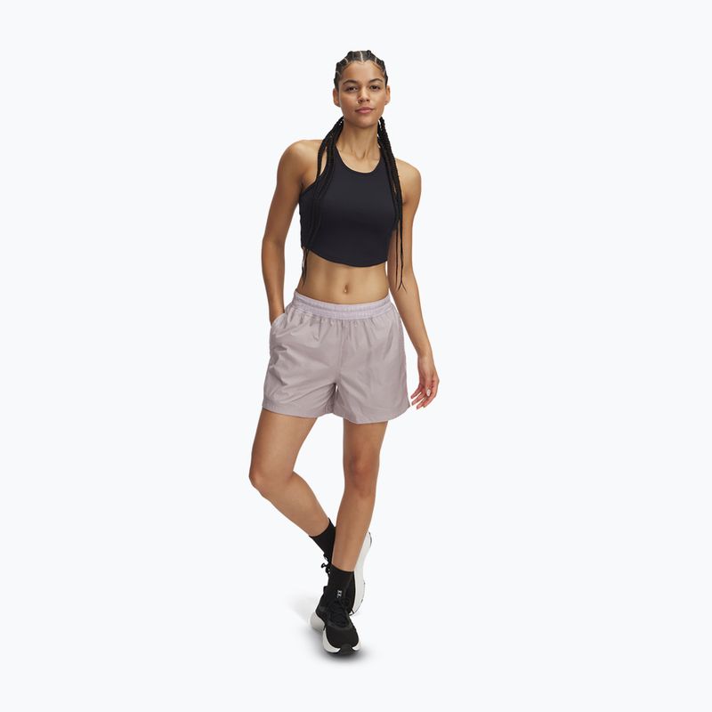 Damen Shorts Under Armour Rival Woven gray dawn/black 2