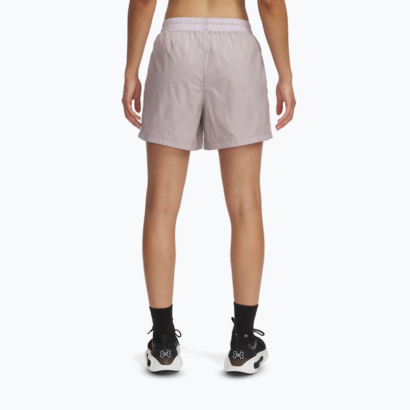 Damen Shorts Under Armour Rival Woven gray dawn/black 3