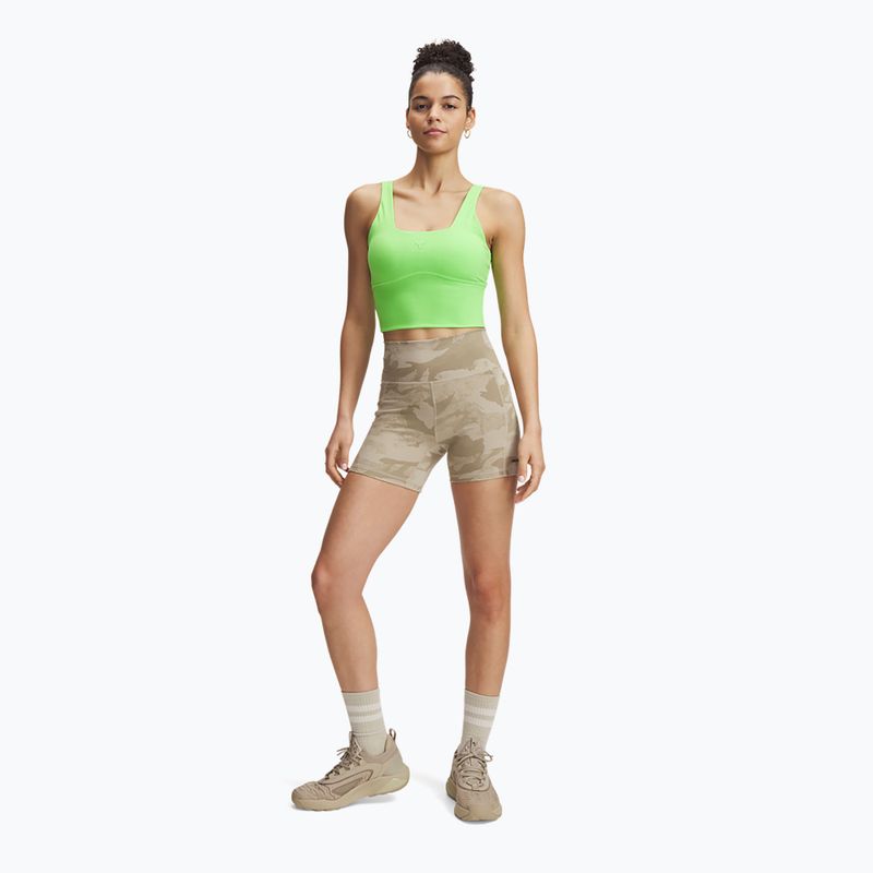 Sport-BH Under Armour Project Rock Fitted Bra Tank cyber green / cyber green 2