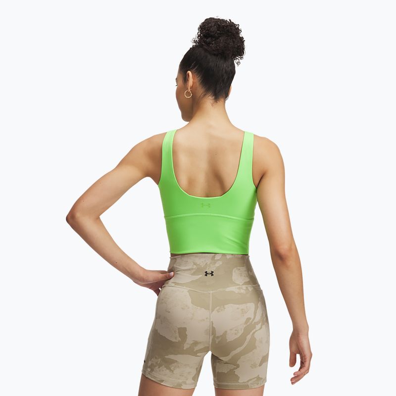 Sport-BH Under Armour Project Rock Fitted Bra Tank cyber green / cyber green 3