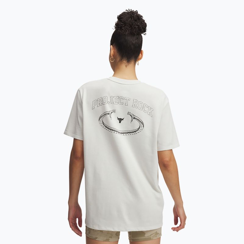 Shirt Damen Under Armour Project Rock Campus white clay/black 2