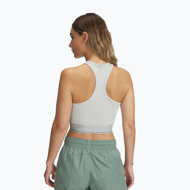 Damen Trainingstop Under Armour Meridian Rib Branded Tank hydro green/silica green 2