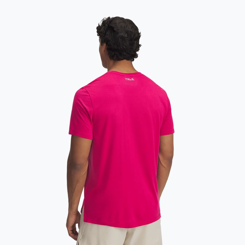 Laufshirt Herren Under Armour Trail Run shaded fuchsia/reflective 2